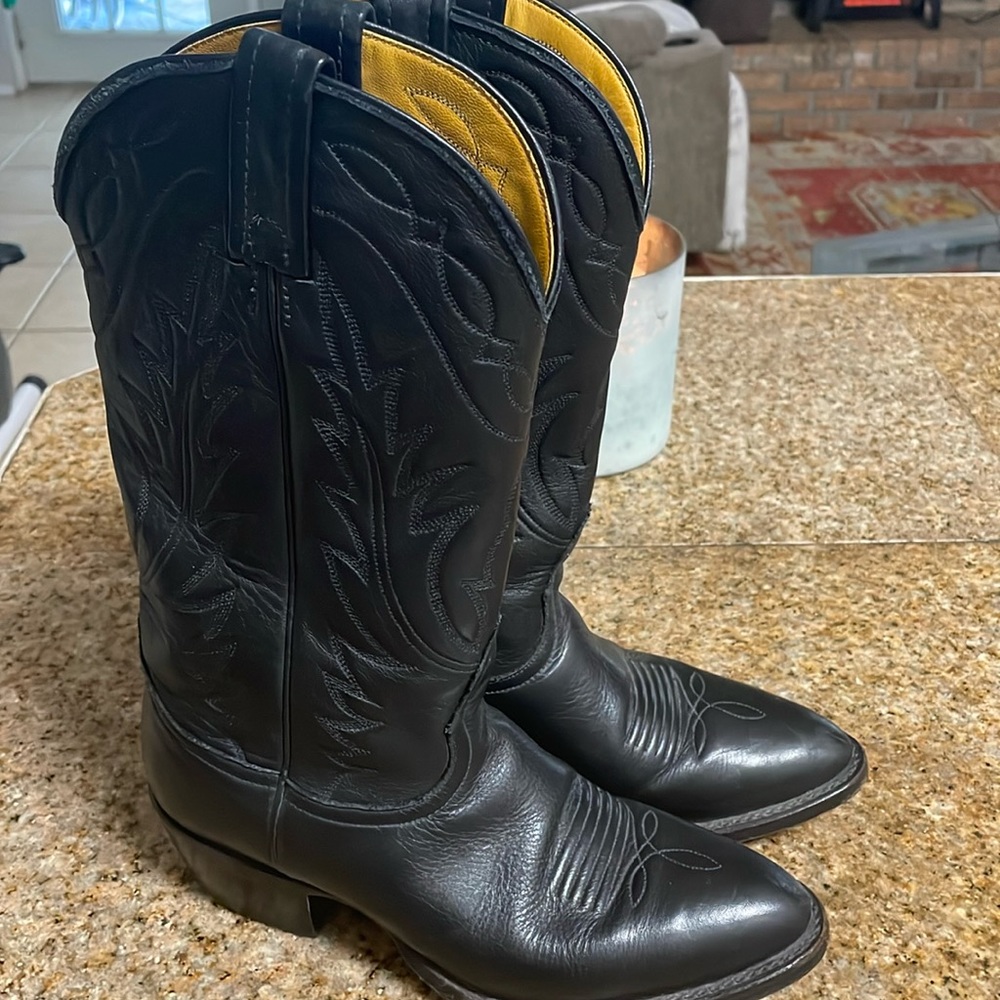 Nocona Black Heeled Boots